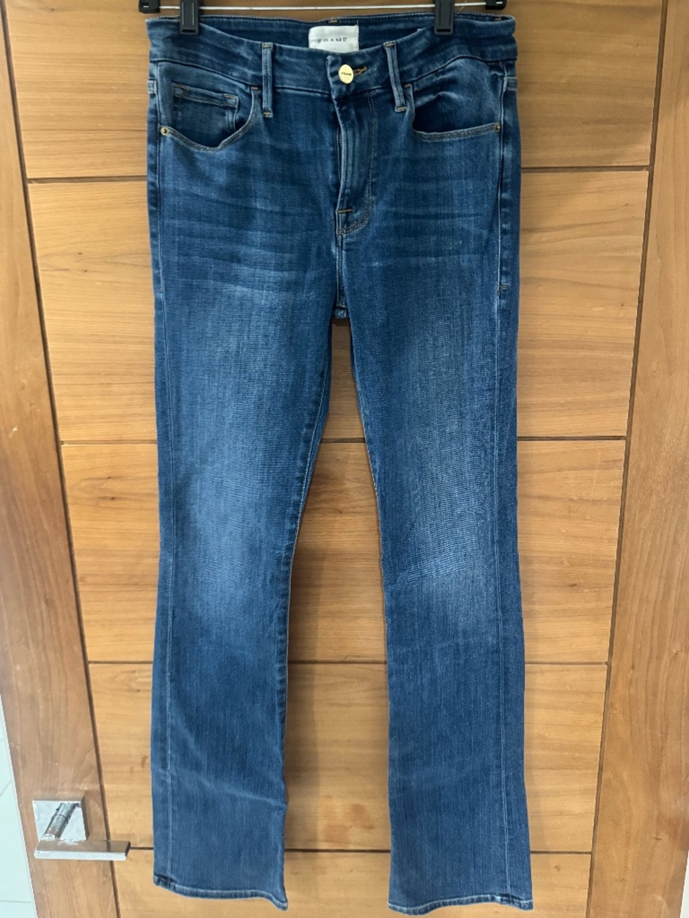 FRAME Le Mini Boot Blue Stretch Bootcut Jeans Size 28
